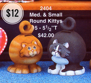 Medium and Small Round Kitties