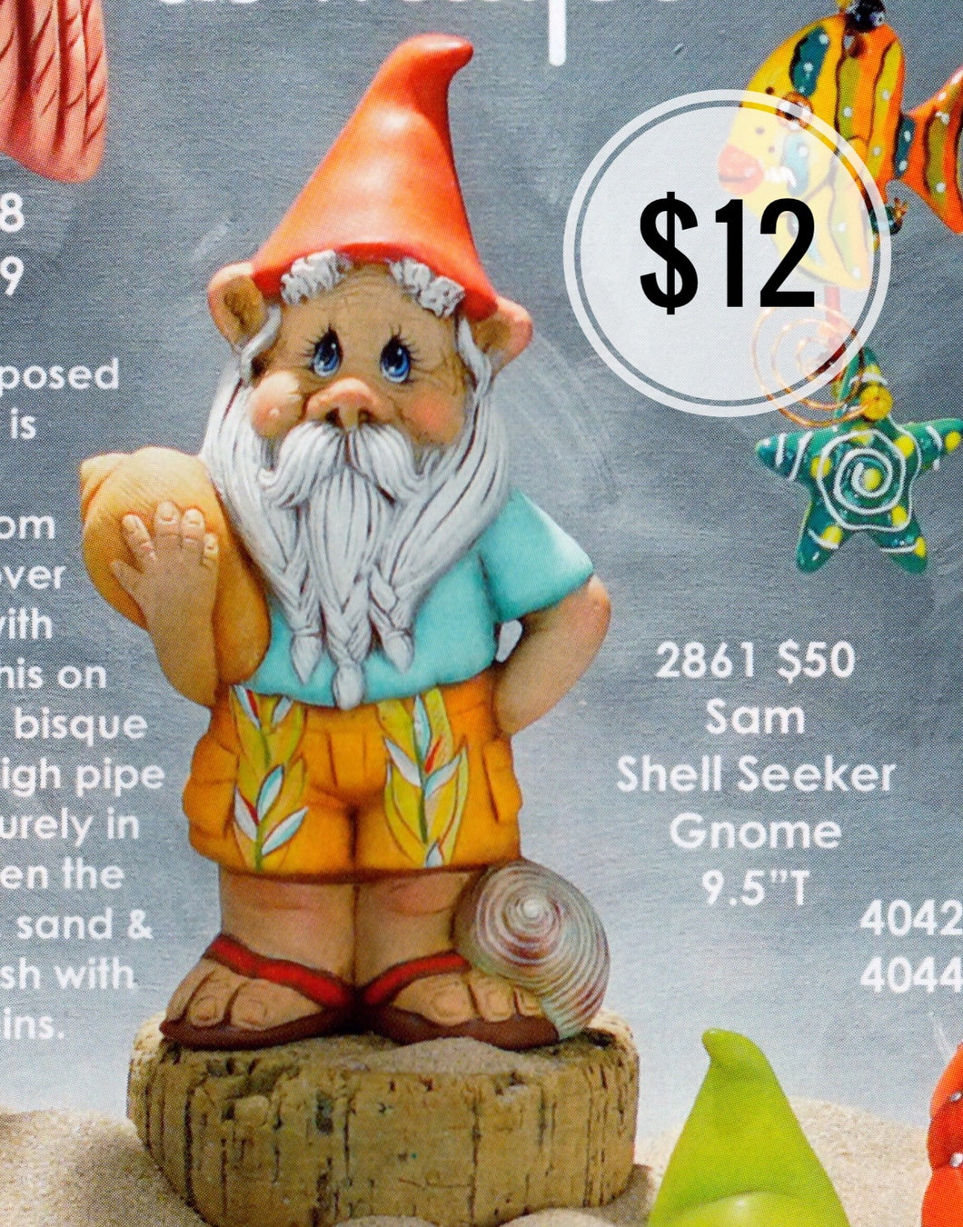 Sam Shell Seeker Beach Gnome