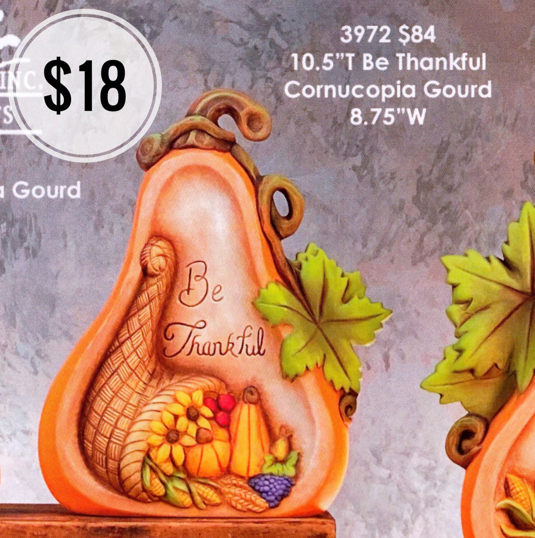 Be Thankful Cornucopia Gourd
